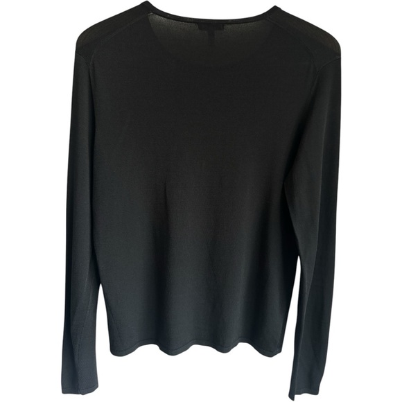 ESCADA Black Knit Sweater | Long Sleeve Cotton Blend Pullover Top | Large - Picture 2 of 6